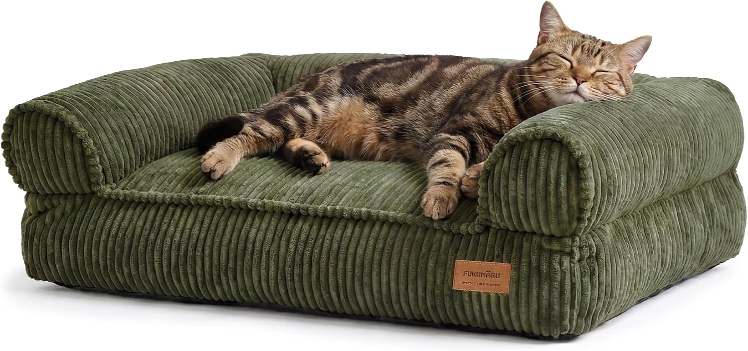 FUKUMARU 28-Inch Corduroy Couch Bed