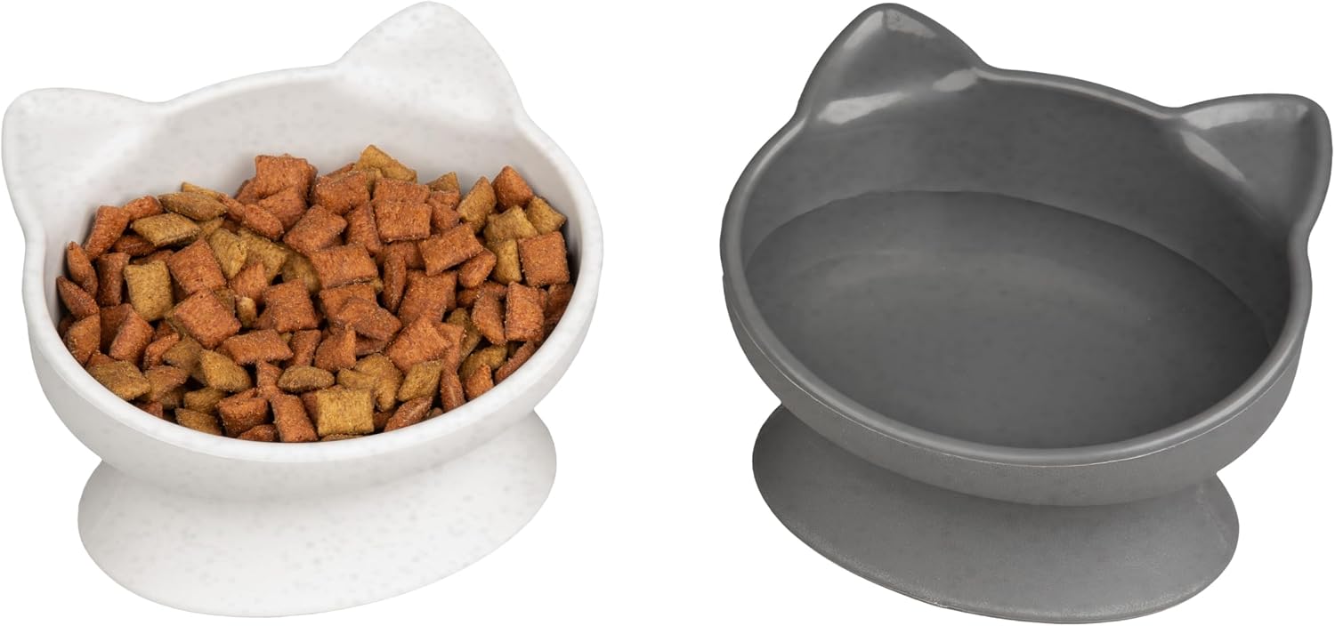 Kitty City Elevated Cat Bowls, Set of 2