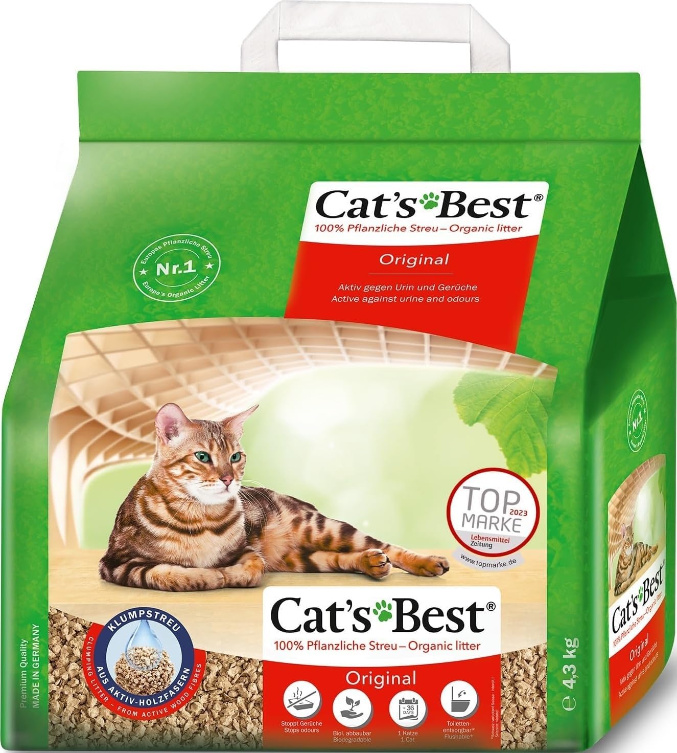 Cat's Best Wood Fibre Clumping Litter