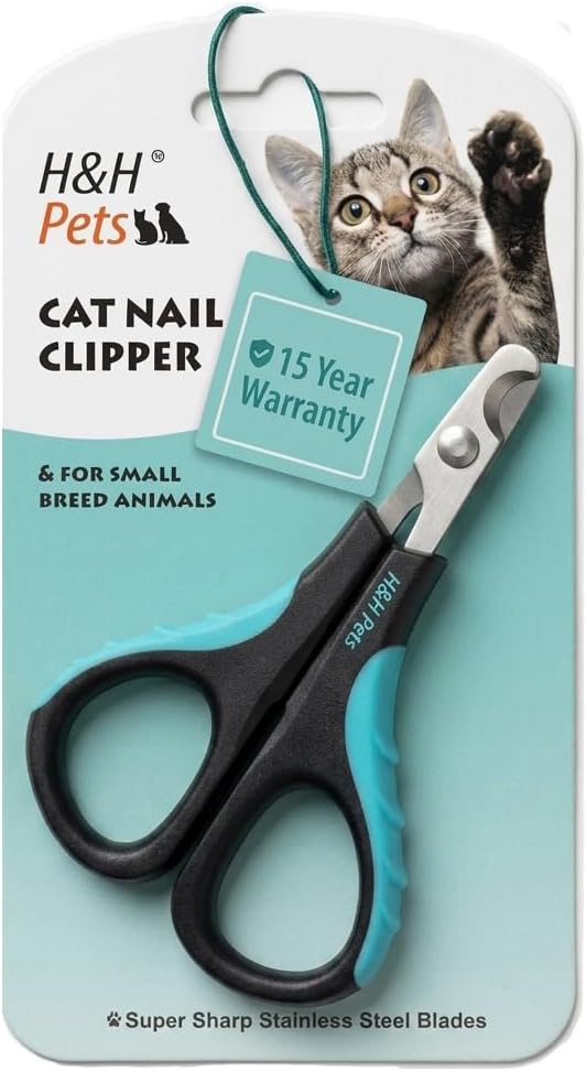 H&H Pets Cat Nail Clipper with Non-Slip Handles