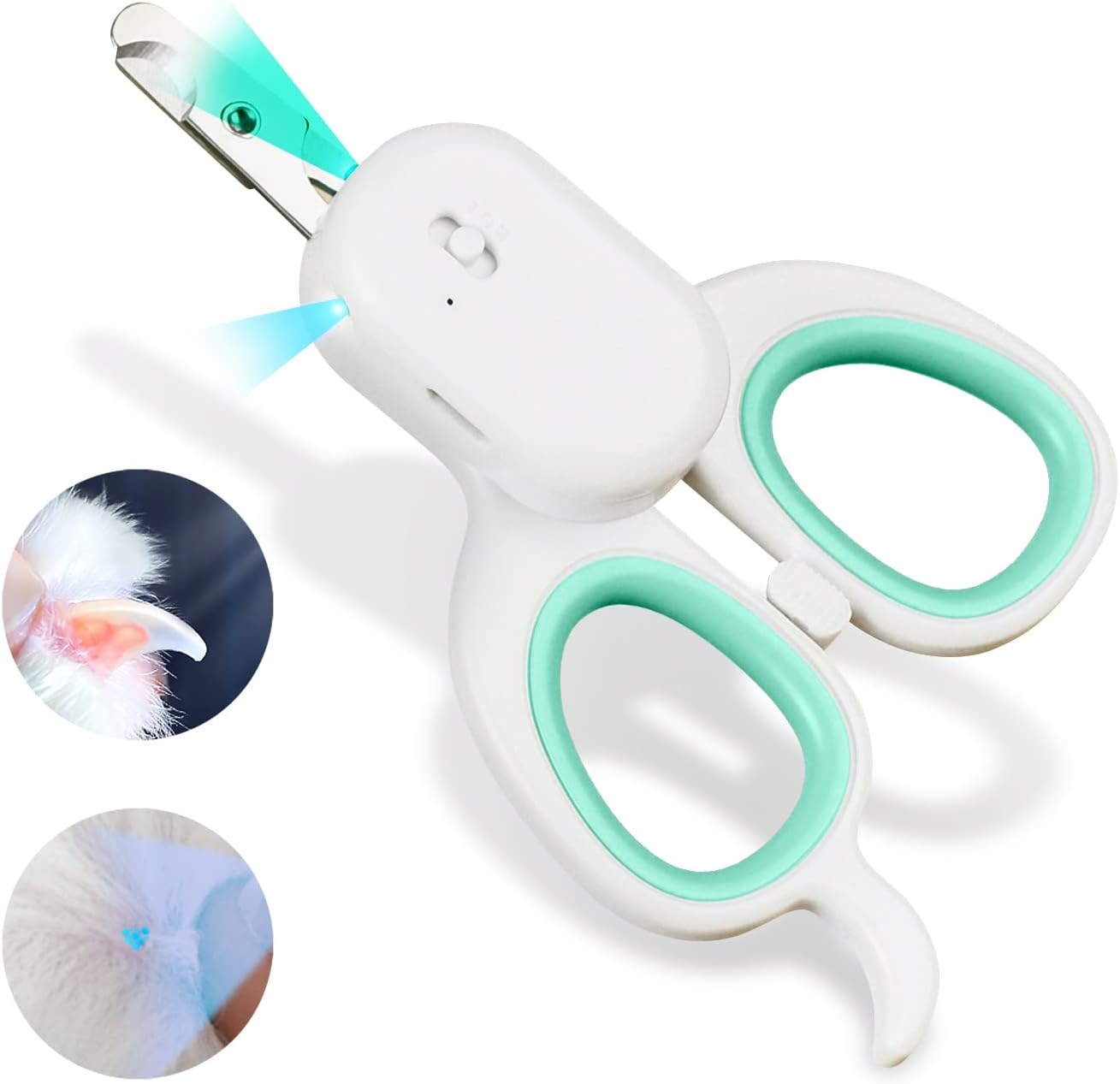 PAKEWAY Cat Nail Clipper with LED Light