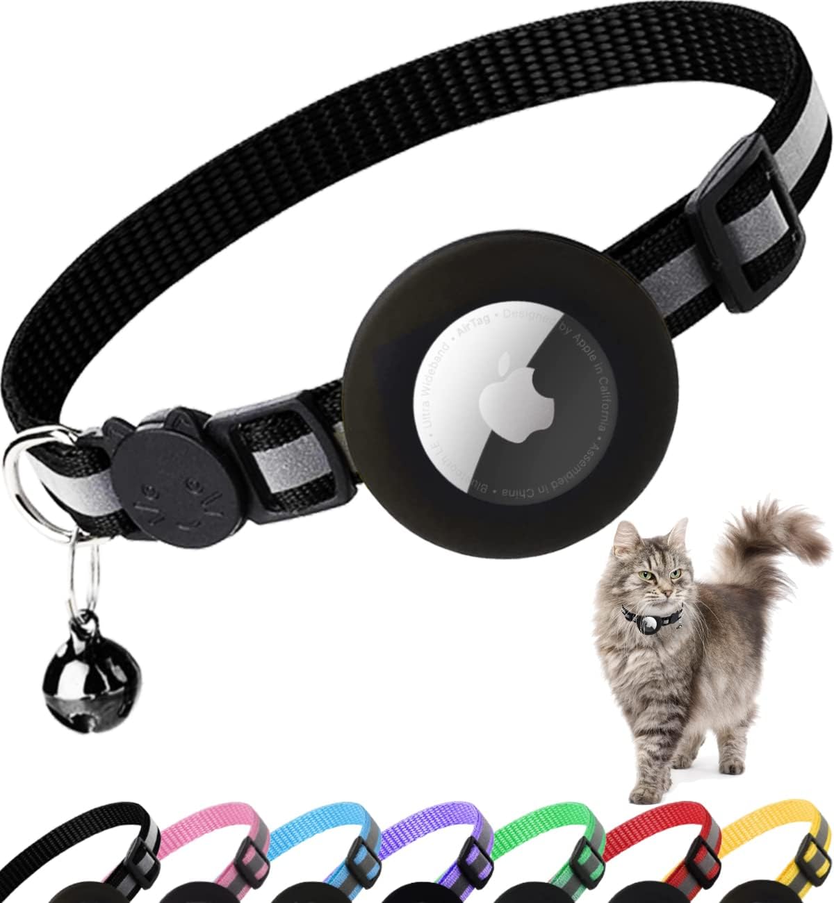 AirTag Cat Collar with Breakaway Buckle
