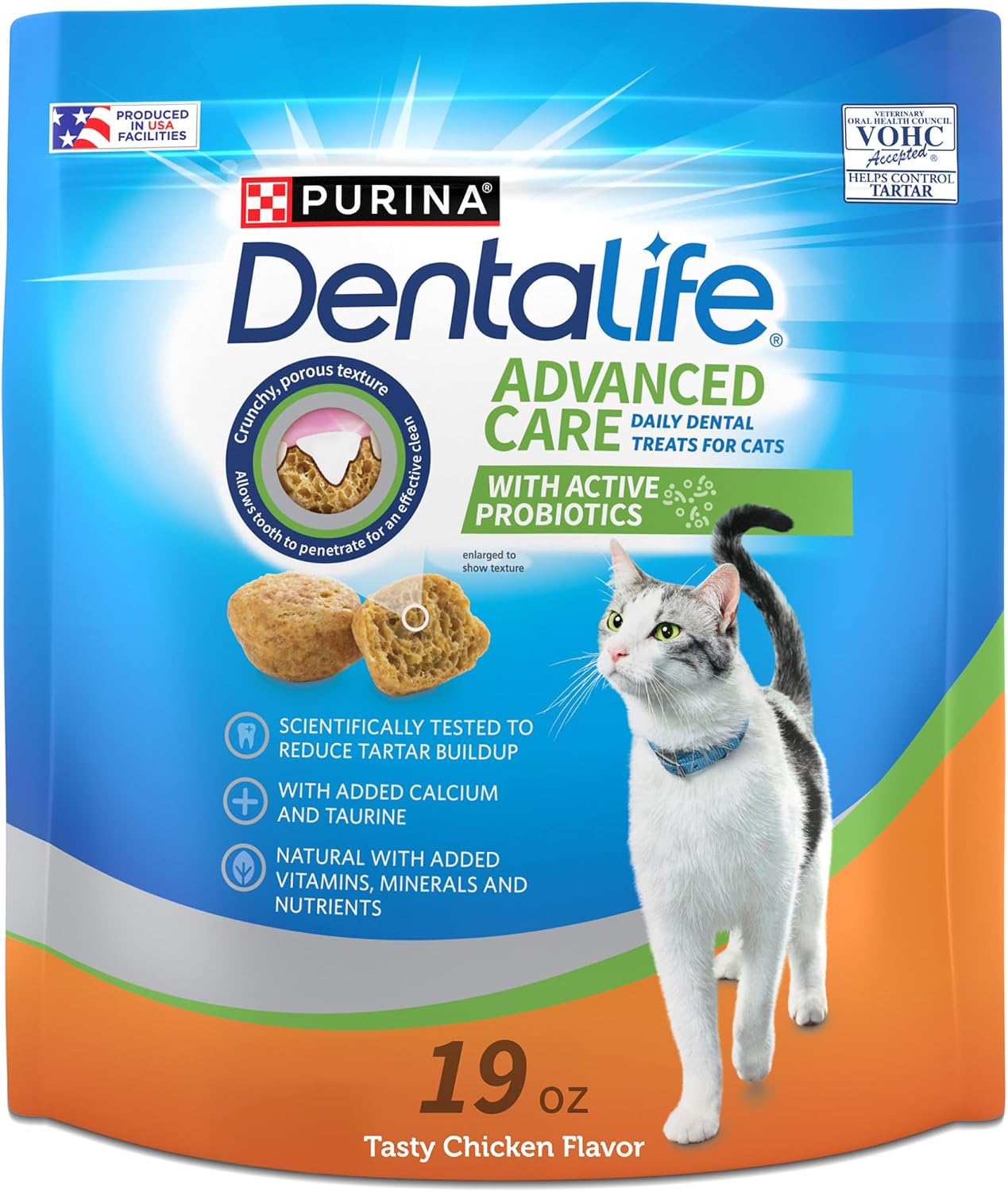 Purina Dentalife Cat Dental Treats, Chicken, 19 oz