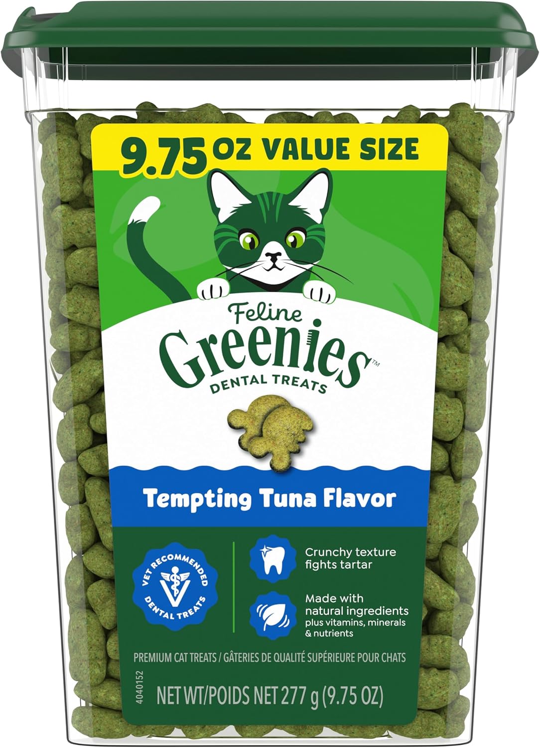 Greenies Feline Dental Treats, Tempting Tuna, 9.75 oz