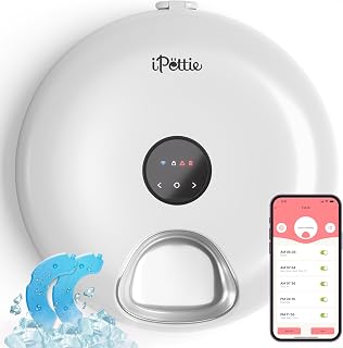 iPettie Donut Frost WiFi 6-Meal Automatic Wet Food Feeder with Ice Packs