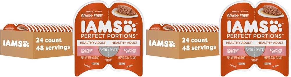 IAMS Perfect Portions Sensitive Digestion and Skin wet cat food twin trays