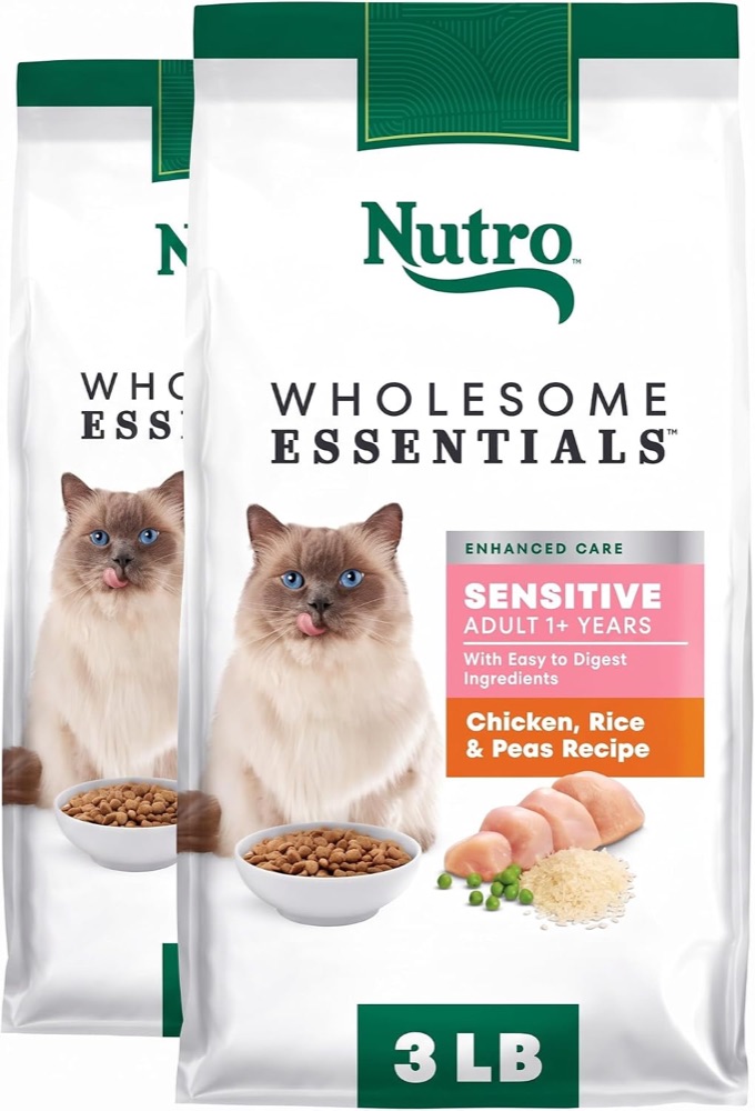 Nutro Wholesome Essentials Sensitive dry cat food with chicken and brown rice