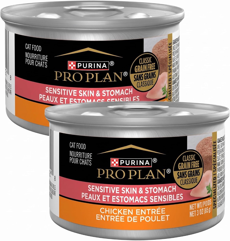 Purina Pro Plan Sensitive Skin and Stomach wet cat food pate
