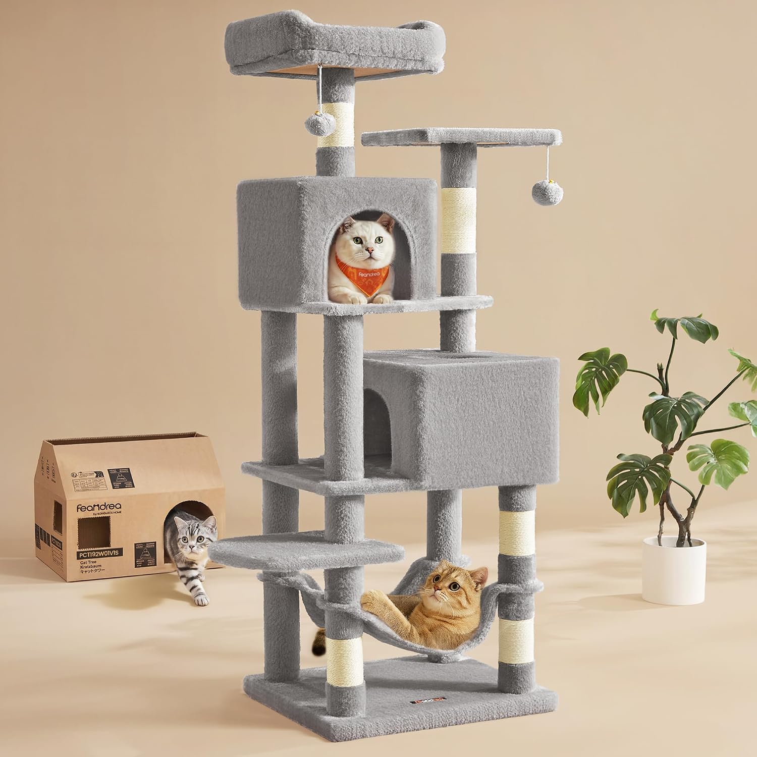 Feandrea 59.5-Inch Cat Tower UPCT192W01